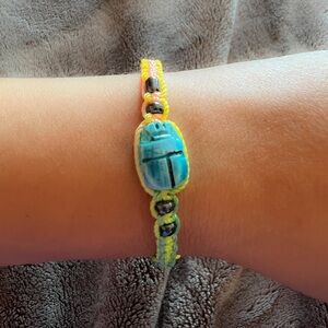 Turquoise Scarab stone Egyptian bracelet